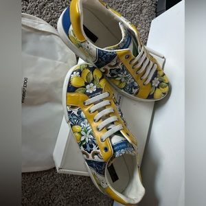 Dolce & Gabanna Portofino Lemons sneakers size 36 original calfskin great condit